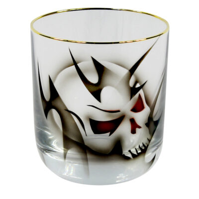 Whiskyglas Dödskalle