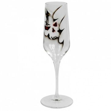 Champagneglas Dödskalle