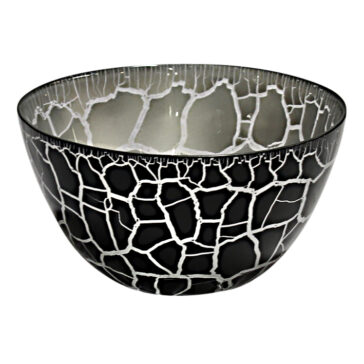 Croco Skål svart-silver