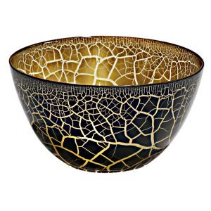 Croco Skål svart-guld