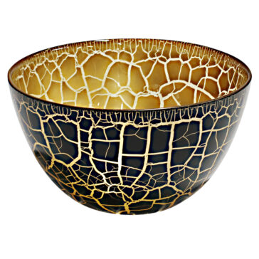 Croco Skål svart-guld