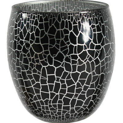Ljuslykta Croco 10 cm svart-silver