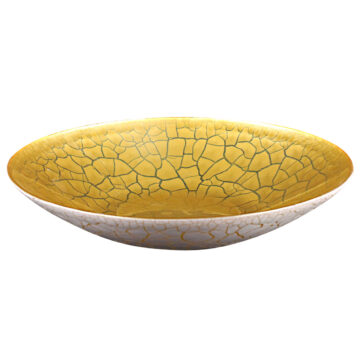Croco fat vit-guld